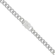 Stainless steel flat links chain trio 2 mm x1m