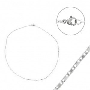 1.4mm Stainless steel curb chain Choker x 45 cm