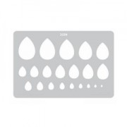 Rigid Template for polymer clay 152x100 mm Drops|raw }}