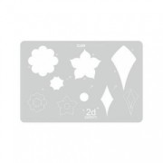 Rigid Template for polymer clay 152x100 mm Flowers|raw }}