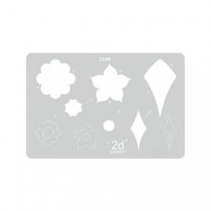 Rigid Template for polymer clay 152x100 mm Flowers