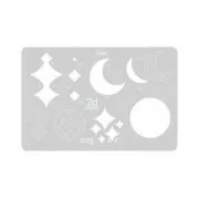 Rigid Template for polymer clay 152x100 mm Moons