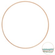 Mounting round element for beadweaving 50x1.9 mm Rose Gold Tone