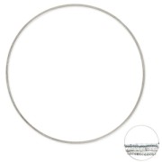 Mounting round element for beadweaving 50x1.9 mm Old SIlver Tone