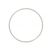 Mounting round element for beadweaving 40x1 mm Fine Antique silver plating