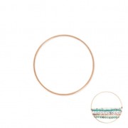 Mounting round element for beadweaving 30x1 mm Rose Gold Tone