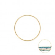 Mounting round element for beadweaving 30x1 mm fine Gold plated