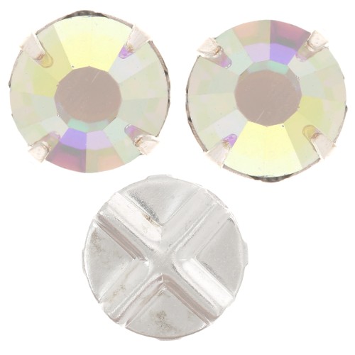 Sew-on rhinestones 3mm Crystal AB x10