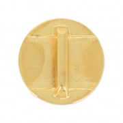 Round slider bead head of indian 17 mm for 10 mm lace - fine Gold plated