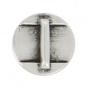 Round slider bead head of indian 17 mm for 10 mm lace - Fine Antique silver plating