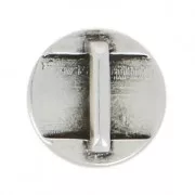 Round slider bead head of indian 17 mm for 10 mm lace - Fine Antique silver plating