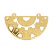 Pendant spacer 2 loops ethnic 40 mm fine Gold plated