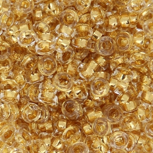 Miyuki Spacer 3 mm SPR3-0195 - 24kt Gold Lined Crystal x5g