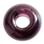 Glass beads Vintage by Puca® Rondelle 16x8 mm Amethyst x5