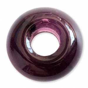 Glass beads Vintage by Puca® Rondelle 16x8 mm Amethyst x5