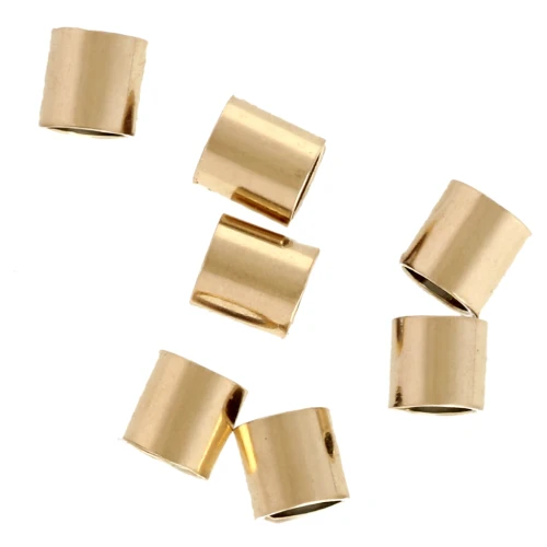 Crimp Tubes 2x2 mm Gold filled x50