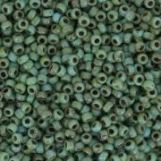 Miyuki seed beads 15/0 4514 - Opaque Turquoise Blue Picasso x8g