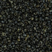 Miyuki seed beads 15/0 4511 - Opaque Black Picasso x8g|raw }}
