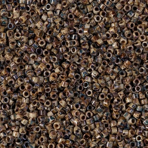 Miyuki Delica 11/0 DB2267 - Opaque Brown Picasso x 8g