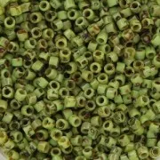 Miyuki Delica 11/0 DB2265 - Opaque Chartreuse Picasso x 8g
