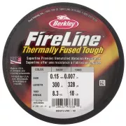 Fireline braided - Fused braid 0.15 mm (18LB) Smoke Grey x300 m