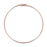 Hoop earrings to decorate 45 mm x 0.7 mm - Rose Gold filled x2