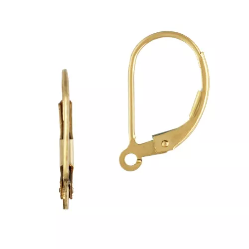 Gold filled Leverback earrings to decorate 16 mm x2