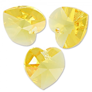 PureCrystal 6202 Hearts Light Topaz 10,3x10mm x6