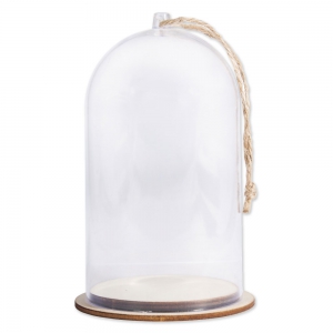 Plastic Christmas Brillant with base to decorate 8x13 cm Transparente x1