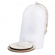 Plastic Christmas Brillant with base to decorate 8x13 cm Transparente x1