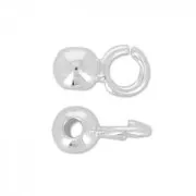 Silver beads to dangle charms 4mm x6