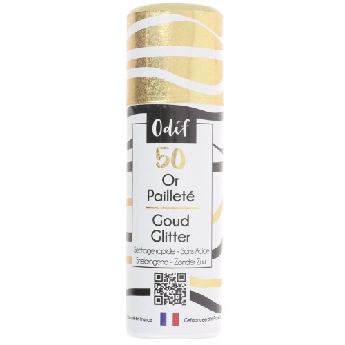 Odif No. 50 Protective Spray Varnish, Gold Glitter Finish, 125 ml