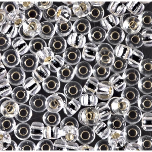 Miyuki Seed beads 8/0 001 - Crystal Silver Lined