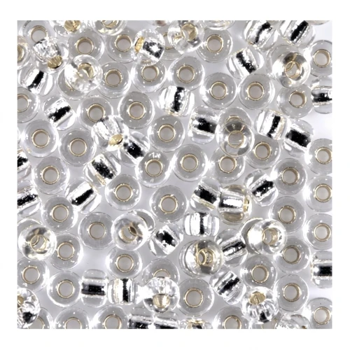 Miyuki Seed beads 8/0 001 - Crystal Silver Lined