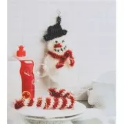 Creative Bubble - Sponge crochet thread tawashi Dark Red x50g