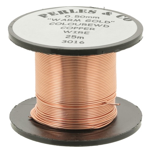 Copper wire 0.50mm Copper tone x 25 m