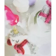 Creative Bubble - Sponge crochet thread tawashi Iridescent White x50g