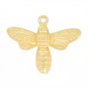 Bee Charm, 15.5 x 19 mm - Fine gold plated x1