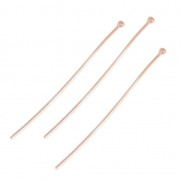 925 Sterling Silver with ball head pin  55x2x0,85 mm Rose Gold Tone x5|raw }}