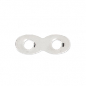 Infinity brass spacer 13.75 mm silver tone HQ x1