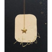 Smooth star medal 16 mm fine Gold plated x1