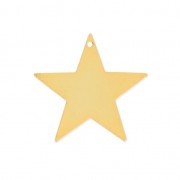 Smooth star medal 20 mm fine Gold plated x1|raw }}