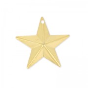 Embossed medal military star  16 mm  fine Gold plated x1