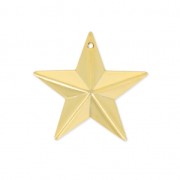 Embossed medal military star  22 mm fine Gold plated  x1