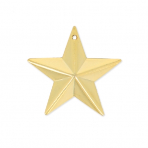 Embossed medal military star  22 mm fine Gold plated  x1