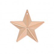 Embossed medal military star  22 mm rosegold HQ x1