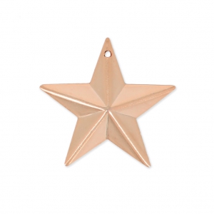 Embossed medal military star  22 mm rosegold HQ x1