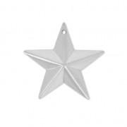 Embossed medal military star  22 mm rhodium tonex1|raw }}