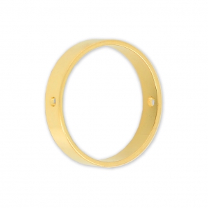 Pierced brass Ring for beadweaving 20 mm fine Gold plated x1