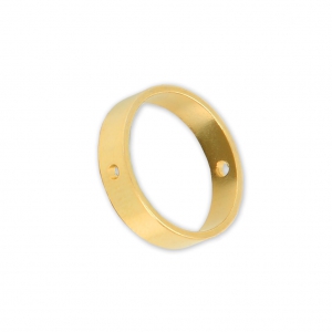 Pierced brass Ring for beadweaving 16 mm fine Gold plated x1